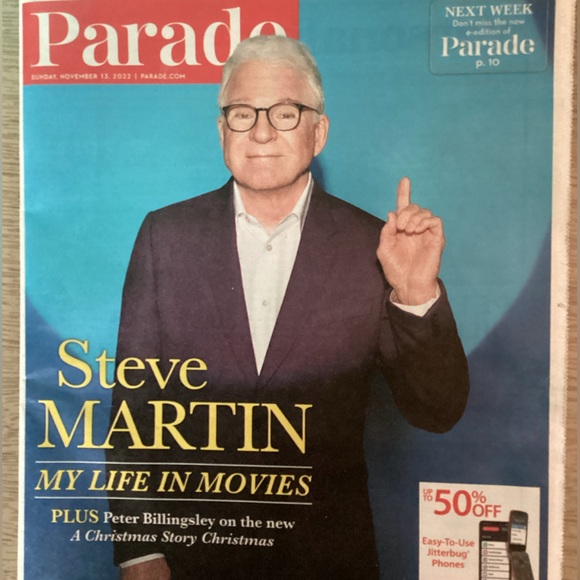 Two Parade Newspaper featuring Steve Martin and Queen Latifah - Picture 2 of 7